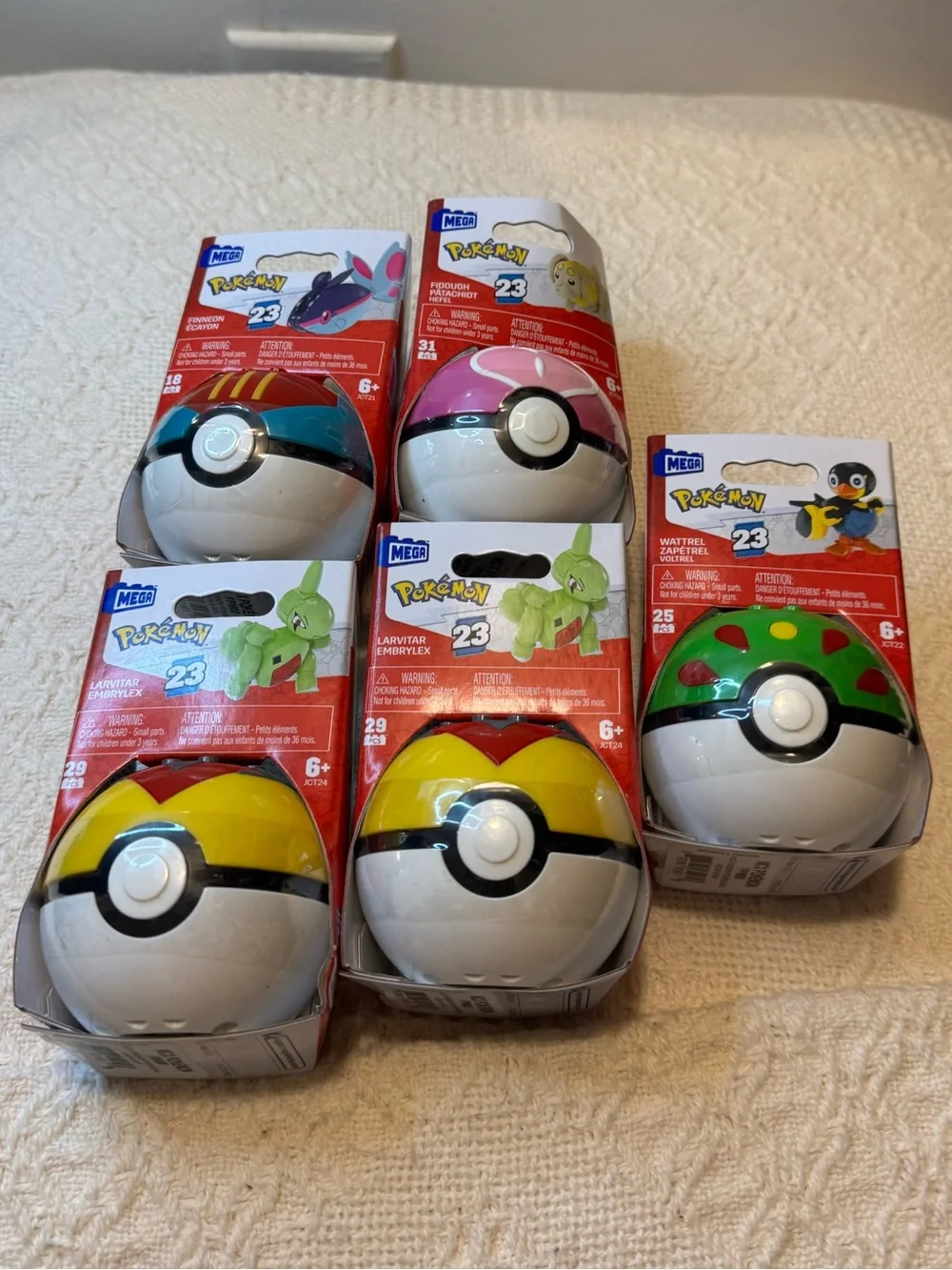 Pokemon MEGA Pokeball Series 23 Lot Of Five Sealed